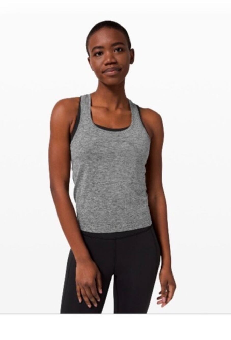Lululemon Swiftly Tech Racerback Tank Graphite Grey Athletic Top Womens Size 8